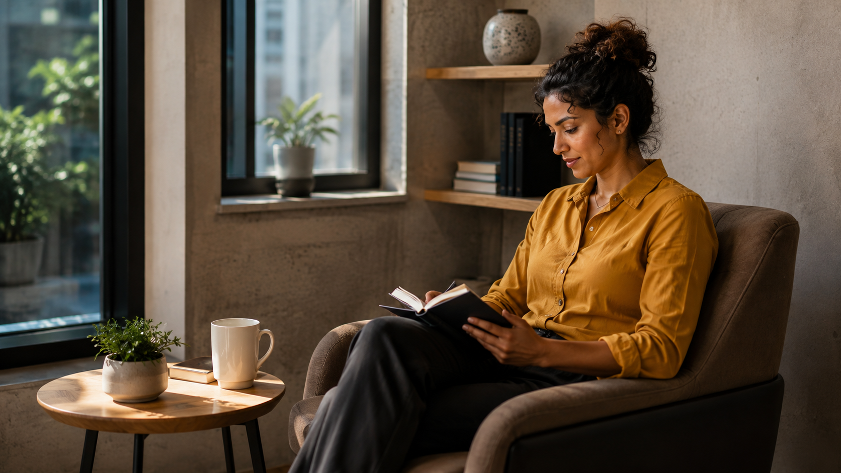 Entrepreneur noting activities and reviewing her pipeline